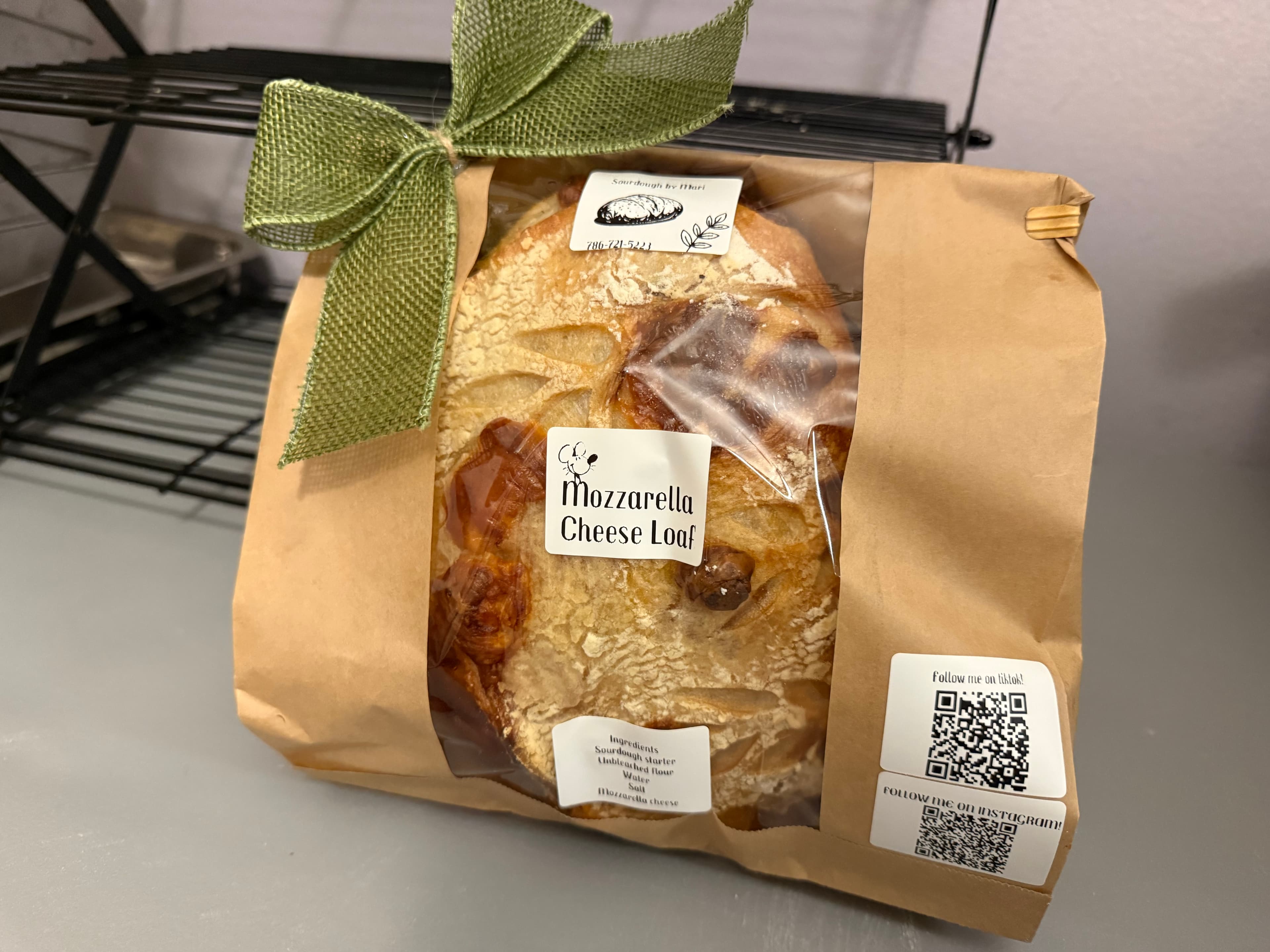 Mozzarella sourdough bread