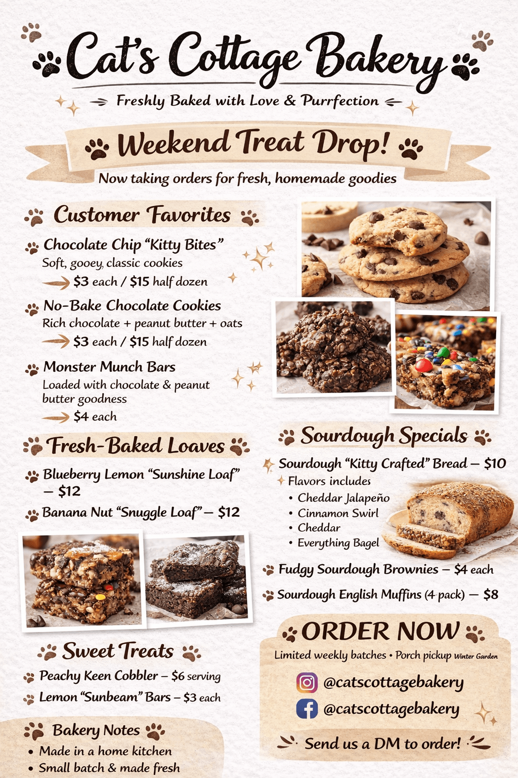 Baked goodies of all kinds!