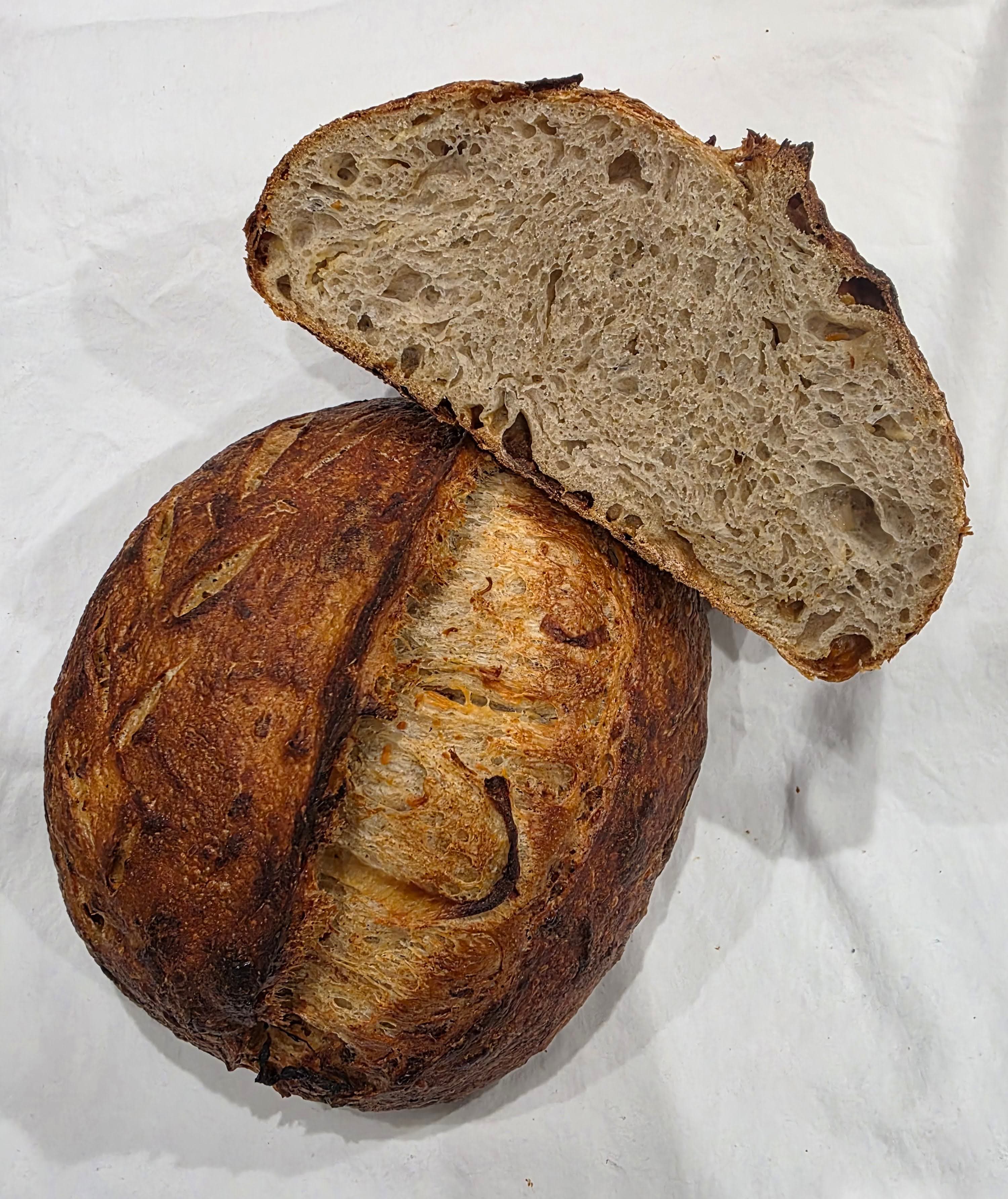 Caramelized Onion Asiago Cheese Sourdough Bread