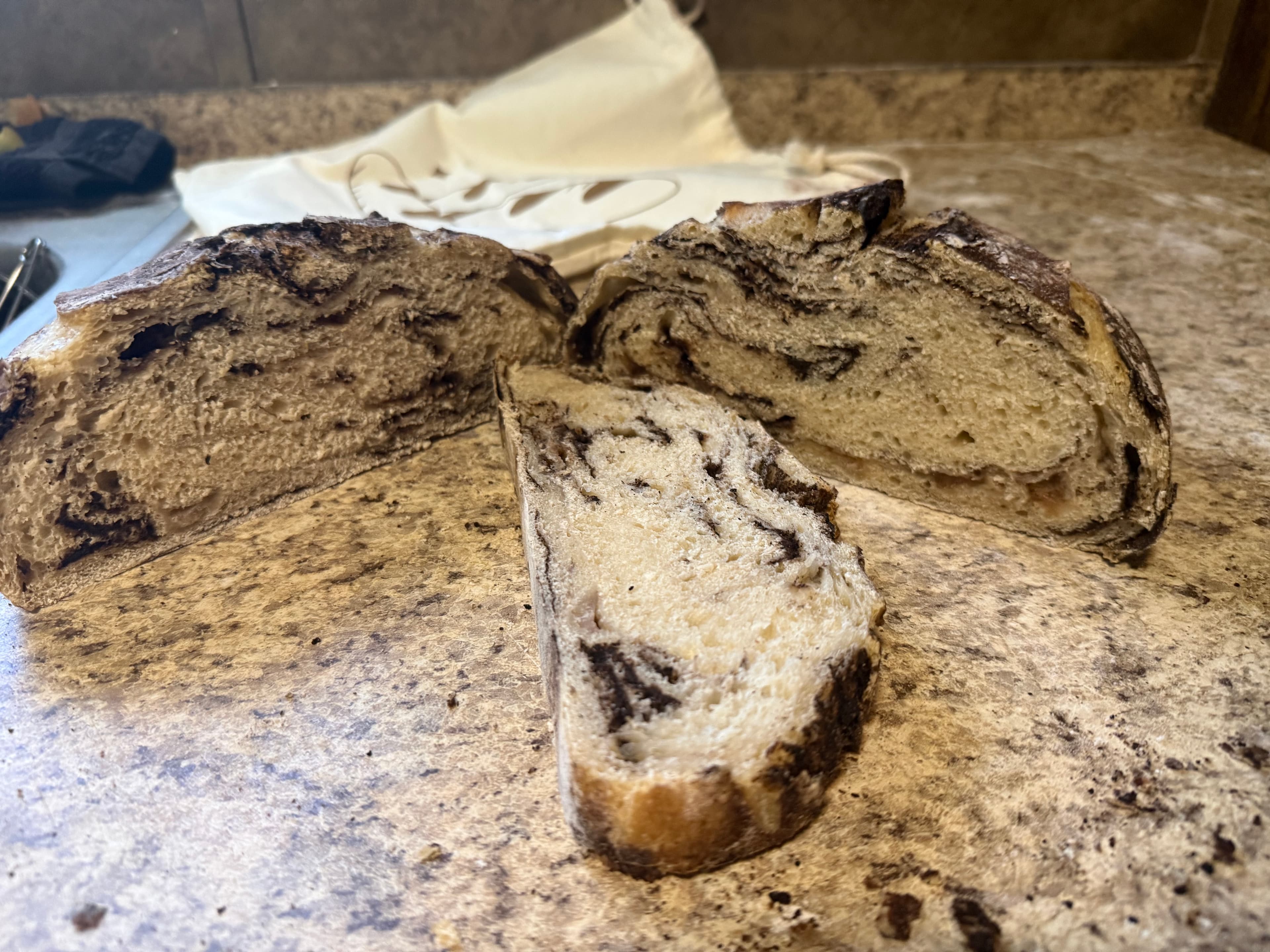 Chocolate marshmallow sourdough