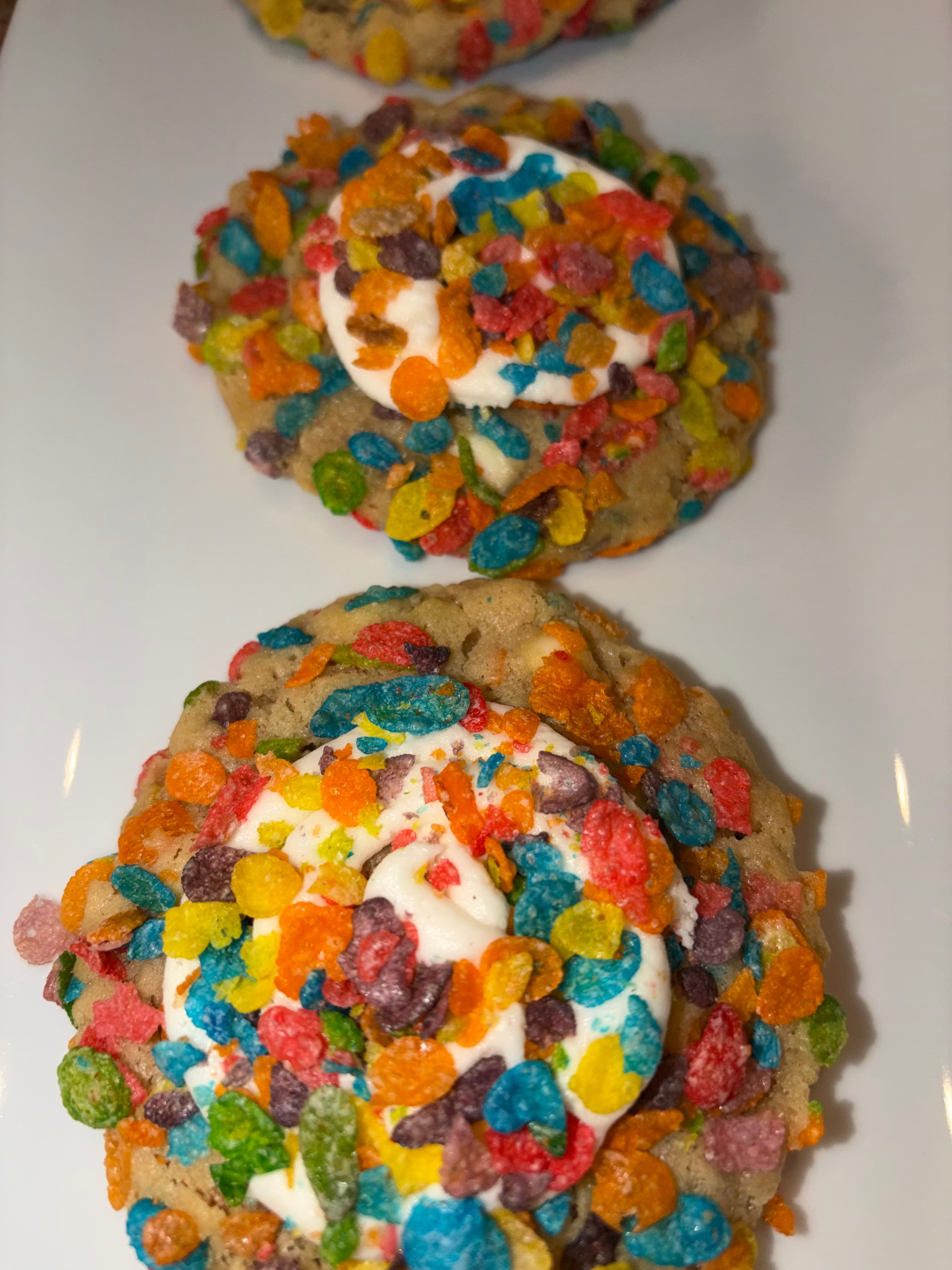 Frosted Fruity Pebbles Cookie